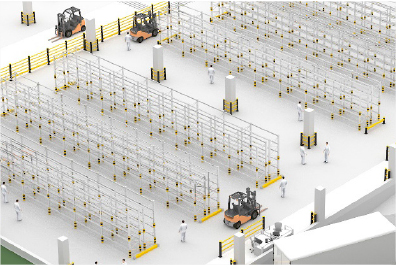 Sistema anticolisión flexible de Warehouse de la barrera de seguridad   FS-2023A