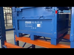 Almacenamiento apilable y plegable Acero de malla de alambre de paleta Jaula de trabajo contenedor de paleta de malla de alambre