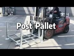 Estantería de palés con postes de acero metálico apilables grandes de acero galvanizado en caliente para almacenamiento desmontable en almacén