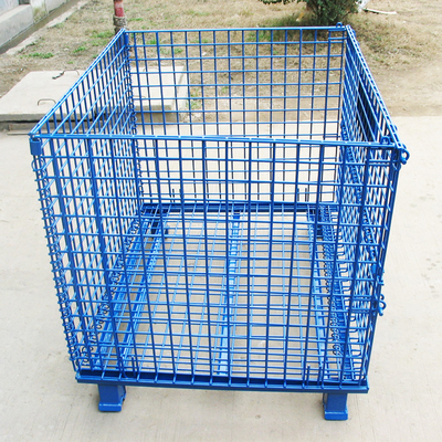 A51: Contenedor de malla de alambre de pulverización de plástico, jaula de almacenamiento plegable, contenedor de alambre