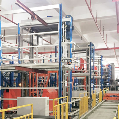 Sistema automático de almacenamiento y recuperación ASRS con carro lanzadera de radio bidireccional y transportador, sistema de estanterías Pallet Runner