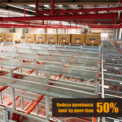Cuatro vías de Radio Shuttle Racking Sistema de bastidores para transportadores de paletas ASRS Cuatro vías de Radio Shuttle Racking
