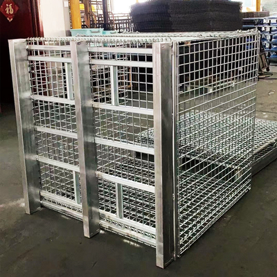 B05: Contenedor de malla de alambre galvanizado Cajita de almacenamiento plegable Contenedor de alambre