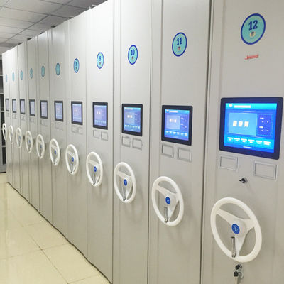 Estanterías Móviles Electrónicas Inteligentes, Estanterías Inteligentes para Archivos, Sistemas de Estanterías Inteligentes Compactas para Bibliotecas de Acero para Almacenamiento