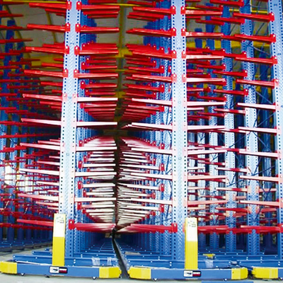 Estante eléctrico móvil con voladizo para hojas de tubería y materiales largos
