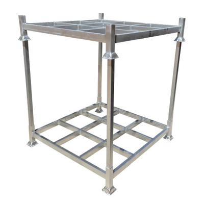 Cuadrado tubo plegable soporte de apilamiento desmontable soporte de apilamiento apilables