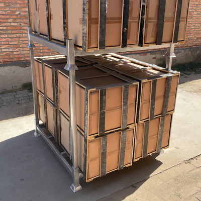 Cuadrado tubo plegable soporte de apilamiento desmontable soporte de apilamiento apilables