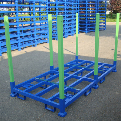 Cuadrado tubo plegable soporte de apilamiento desmontable soporte de apilamiento apilables