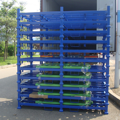 Cuadrado tubo plegable soporte de apilamiento desmontable soporte de apilamiento apilables