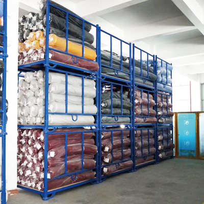A19: Estante de apilamiento plegable Estante de apilamiento desmontable para lienzos, rollos textiles y tejidos Estante apilables