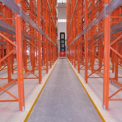 Estante VNA muy estrecho Pasillo de carga pesada Estante VNA de palletos Estante de almacenaje Estante de almacenamiento con montacargas de tres vías