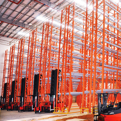 Estante VNA muy estrecho Pasillo de carga pesada Estante VNA de palletos Estante de almacenaje Estante de almacenamiento con montacargas de tres vías