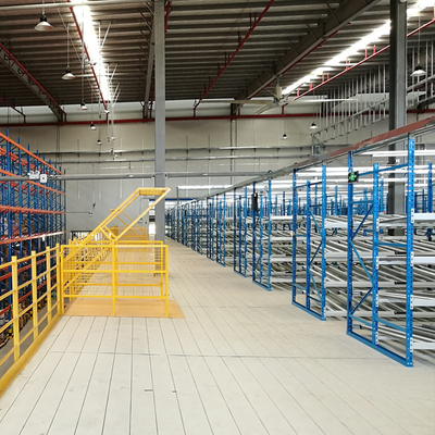 A25: Estantes de mezzanine apoyados por estantes de cartón, estantes de flujo de cartón, estantes de almacenamiento de almacenamiento