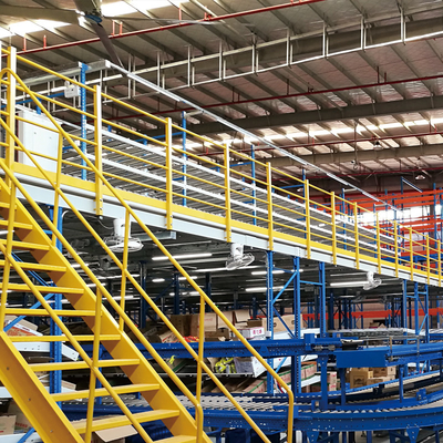 A25: Estantes de mezzanine apoyados por estantes de cartón, estantes de flujo de cartón, estantes de almacenamiento de almacenamiento
