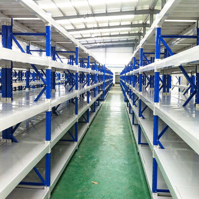 Estantería para trabajos de tipo medio de la caja del cartón del estante B que deja de lado el tormento largo del almacenamiento de Warehouse del estante del palmo