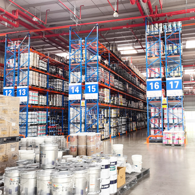 Estante VNA muy estrecho Pasillo de carga pesada Estante VNA de palletos Estante de almacenaje Estante de almacenamiento con montacargas de tres vías