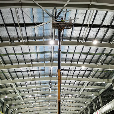 Gran ventilador de techo HVLS para almacén, gran ventilador de techo industrial para fábrica, ventiladores W.