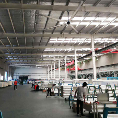 Gran ventilador de techo HVLS para almacén, gran ventilador de techo industrial para fábrica, ventiladores W.