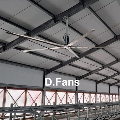 Ventiladores industriales grandes para talleres Ventiladores HVLS grandes con cuchillas anti-colisión