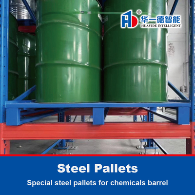 Palés especiales de acero para barricas de productos químicos Palés de hierro Palés de metal para ASRS