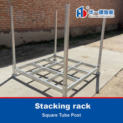 Cuadrado tubo plegable soporte de apilamiento desmontable soporte de apilamiento apilables