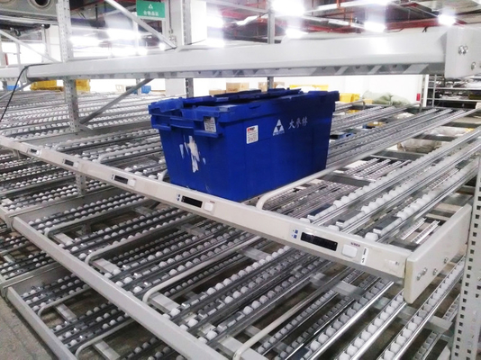A24: Estantes de cartón para el flujo de la gravedad con rodillos con rodillos de transporte con rodillos de aleación de aluminio