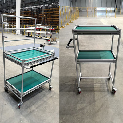 Sistema de rack de material hecho de la tercera generación de tubo delgado de aleación de aluminio tubo de ensamblaje carro de mano