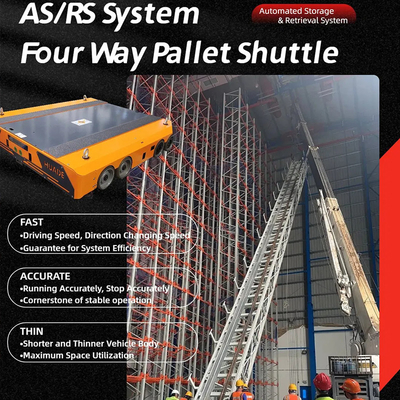B13 ASRS Sistema de transporte de cuatro vías de carga pesada de mayor automatización Almacén de almacenamiento Estantes de transporte de acero
