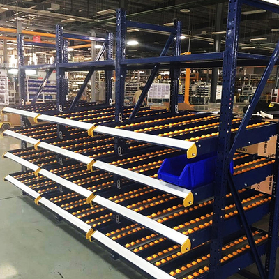 B28 Estante de recogida de cartón, estante de almacenamiento de rodillos, estante de almacenamiento de flujo de gravedad