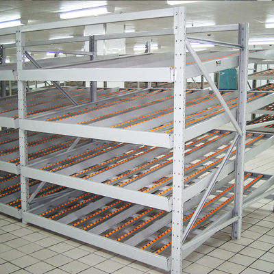 B28 Estante de recogida de cartón, estante de almacenamiento de rodillos, estante de almacenamiento de flujo de gravedad