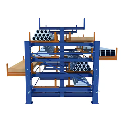 Estantería metálica telescópica para voladizo de tubería, estanterías telescópicas para voladizo de chapa metálica, estantería de almacenamiento para almacén, materiales largos