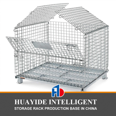 B42 Jaula de almacenamiento para almacenamiento logístico ASRS Contenedor plegable de malla de alambre