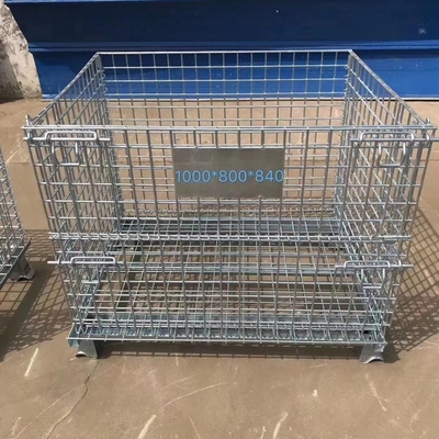 B42 Jaula de almacenamiento para almacenamiento logístico ASRS Contenedor plegable de malla de alambre