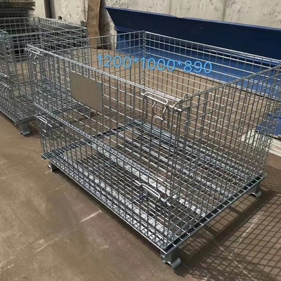 B42 Jaula de almacenamiento para almacenamiento logístico ASRS Contenedor plegable de malla de alambre