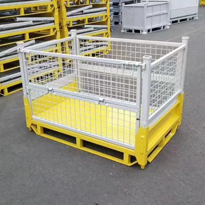 B42 Jaula de almacenamiento para almacenamiento logístico ASRS Contenedor plegable de malla de alambre