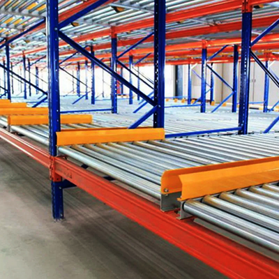 Sistema de estanterías dinámicas para palés por gravedad para almacenamiento en almacén B43, estantería de rodillos para flujo de cajas, estantería dinámica para palés