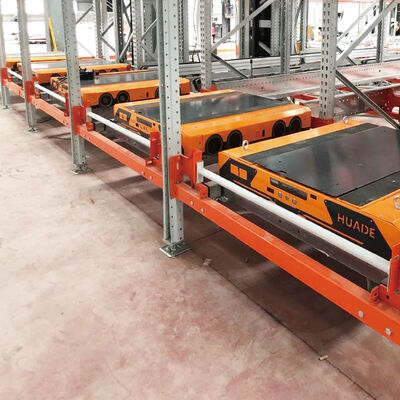 Sistema automático de almacenamiento y recuperación (ASRS) de palets con lanzadera de cuatro vías para almacén a temperatura ambiente y estanterías con lanzadera por radio