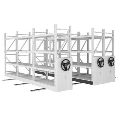 Estantes móviles eléctricos Estantes móviles con manivela de mano Estantes móviles de carga compactos Estantes móviles de alta densidad