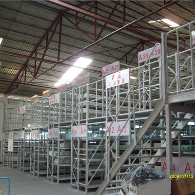 Q235B Estantes para suelos de mezzanine galvanizados de metal OEM ensamblados libremente