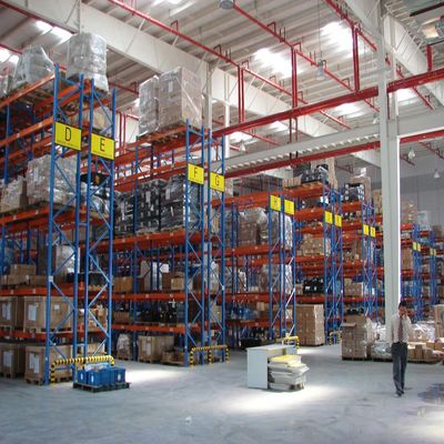 Q235 Estante de almacenamiento de paletas de acero pesado de 76,2 mm Sistema de estantes de paletas selectivos de inclinación