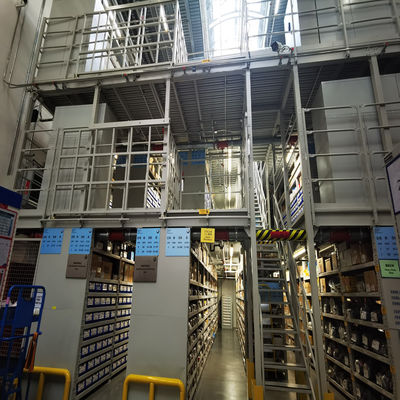 Plataformas de acero y bastidores de piso de mezzanine para almacenamiento en almacenes