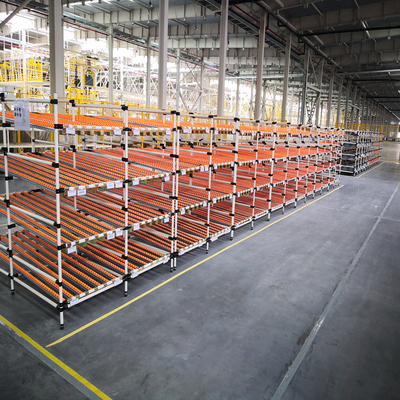 B47: Estante de flujo de almacén para cartón de almacenamiento Caja de almacenamiento de flujo de gravedad Estante de rodillos de almacenamiento de cartón Estante de flujo de cartón