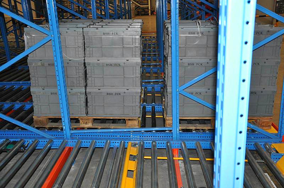 Certificado ISO9001 de alta eficiencia de las estanterías de paletas de gravedad FIFO