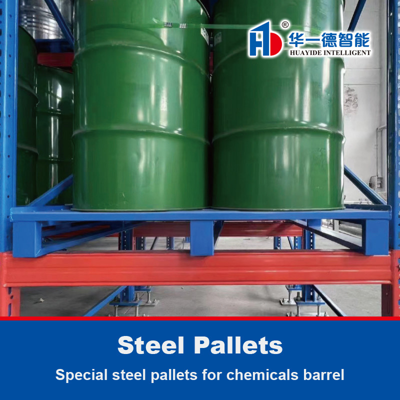 Palés especiales de acero para barricas de productos químicos Palés de hierro Palés de metal para ASRS