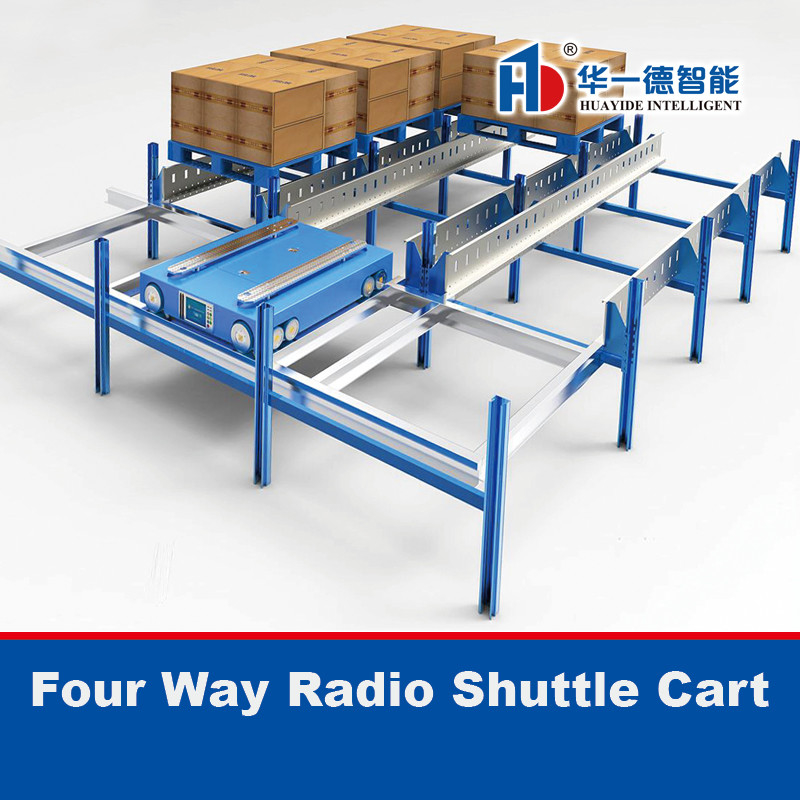Carro de transporte de radio de cuatro vías para 4 vías Radio Shuttle Rack Radio Shuttle Pallet Runner Car Racking