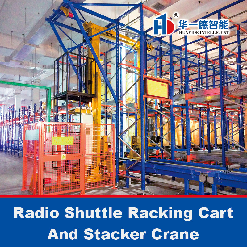 Radio Shuttle Rack Cart And Stacker Crane para almacenamiento automático y sistema de recuperación