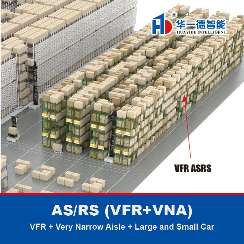 AS/RS (VFR+VNA+Q1P),VFR+Very Narrow Aisle+ Gran y pequeño coche,Very Narrow Aisle Robot móvil autónomo de tipo tenedor para el apilamiento y manejo de paletas de almacén